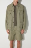 MKI MIYUKI ZOKU jacheta de bumbac Ripstop Cargo Jacket culoarea verde, de tranzitie, oversize, RIPSTOP.CARGO.JACKET