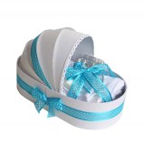 Trusou botez complet, in landou, decor turcoaz Denikos&reg; 138