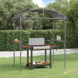VidaXL Foișor grătar cu rafturi laterale, antracit 220x115x230 cm oțel