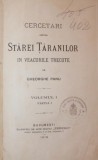 CERCETARI ASUPRA STAREI TARANILOR IN VEACURILE TRECUTE