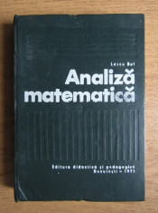 Lascu Bal - Analiza matematica (1971, editie cartonata) foto