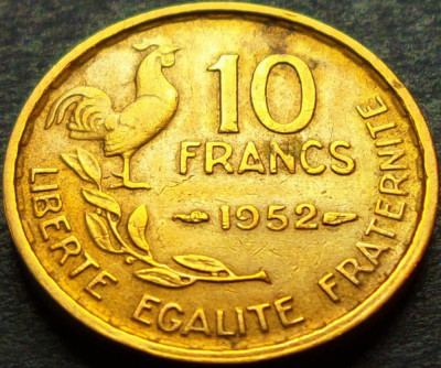 Moneda istorica 10 FRANCI - FRANTA, anul 1952 *cod 5026 foto