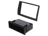 Cadru Radio ACV 2 DIN Black Rubber-Touch pentru Citro&euml;n, Fiat, Peugeot