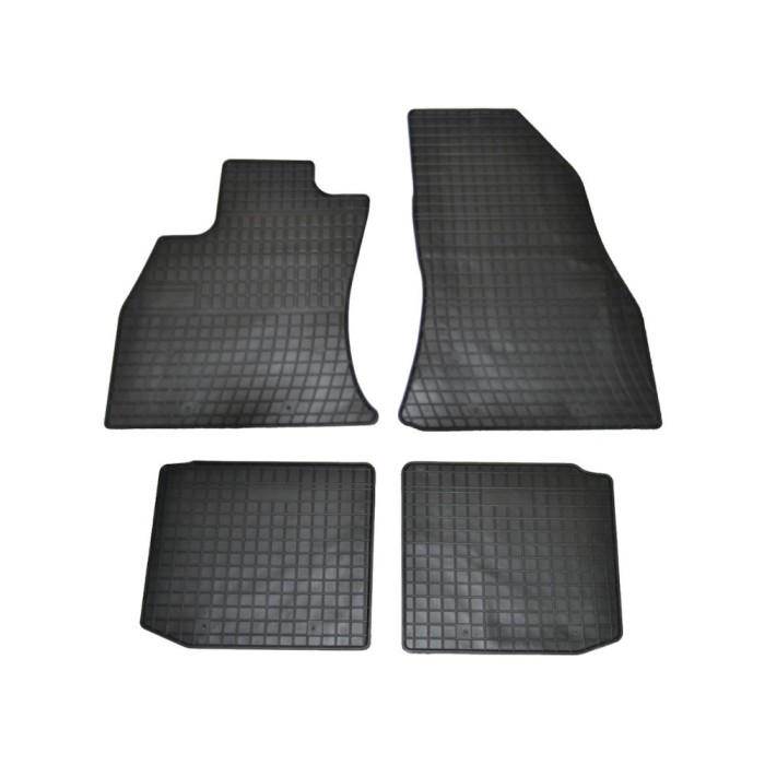 Set covorase auto din cauciuc Fiat 500L 2012- culoare Negru, presuri BestAutoVest, 4 buc.
