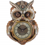 Ceas de perete steampunk bufnita Chronology Wisdom 21cm