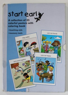 START EARLY , A COLLECTION OF 25 COLORFUL POSTERS WITH COLORING BOOK , 2005 foto