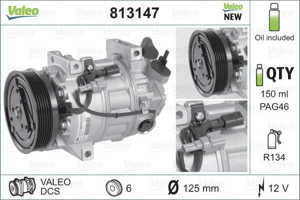 VALEO 813147 VALEO ORIGINS NEW OE TECHNOLOGY Compresor, climatizare