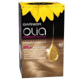 Vopsea permanenta fara amoniac, nuanta 8.0 blond,OLIA, GARNIERE