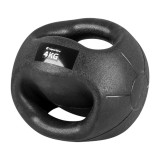 Minge medicinala cu maner inSPORTline Grab Me, 4 kg, cauciuc