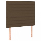 Cumpara ieftin Tablii de pat, 2 buc, maro inchis, 80x5x78/88 cm, textil