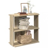 VidaXL Bibliotecă cu 3 niveluri, stejar sonoma, 60x30x60 cm, lemn