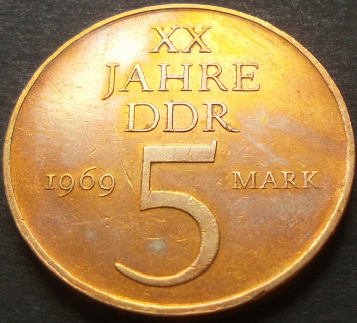 Moneda aniversara 5 MARCI / MARK - RD GERMANA (DDR), anul 1969 *cod 3306