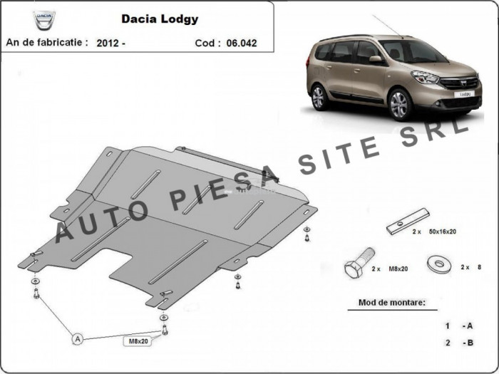 Scut metalic motor Dacia Lodgy fabricata incepand cu 2012 APS-06,042