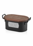 Cumpara ieftin Cutie de depozitare alimente MGL0027, Negru Maro