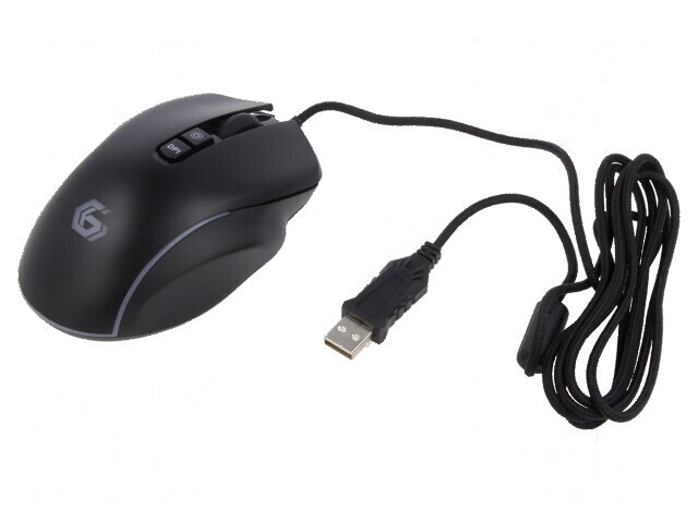 Mouse optic negru USB A - 10 butoane