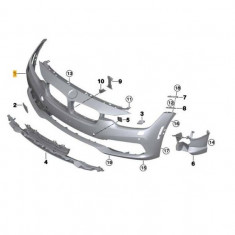 Bara fata Bmw Seria 3 (F30/31/34/35), 2015-12.2019, Model Fara Gt, cu gauri pentru Senzori de parcare (PDC); grunduit, Aftermarket