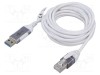 Cablu USB 3.0 RJ45 15m alb Goobay