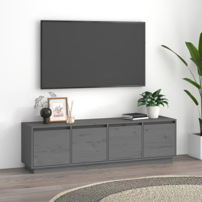 Comoda TV, gri, 156x37x45 cm, lemn masiv de pin GartenMobel Dekor foto