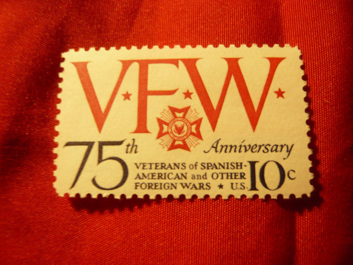 Serie SUA 1973 - pt Veterani -75 Ani Razboiul cu Spania , 1 valoare