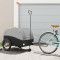 Remorca pentru biciclete, negru si gri, 45 kg, fier GartenMobel Dekor