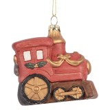 Cumpara ieftin Set 2 ornamente brad Craciun Trenulet polirasina multicolora 9x5x9 cm