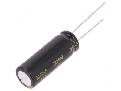 Condensator Electrolitic Low ESR THT 2200uF 25V 12,5x35mm foto