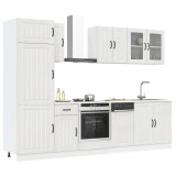 vidaXL Set dulap de bucătărie 8 piese &bdquo;Lucca&rdquo; alb lucios Lemn 3314803