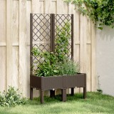 Jardiniera de gradina cu spalier, maro, 80x40x142 cm, PP GartenMobel Dekor, vidaXL