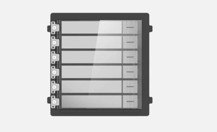 Modul de extensie videinterfon cu sase butoane de apelare Hikvision