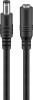 Cablu Extensie Alimentare DC 5.5x2.5mm, Mama-Tata, 10m, Cupru, 0.5mm, Negru, Goobay