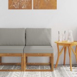 vidaXL Canapea Medie pentru Exterior Lemn Solid de Acacia natural 900455
