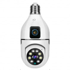 Camera de supraveghere dubla 360° HD, WiFi, 4MP, PTZ, CCTV - V380