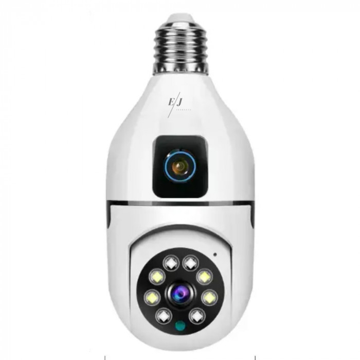 Camera de supraveghere dubla 360&deg; HD, WiFi, 4MP, PTZ, CCTV - V380