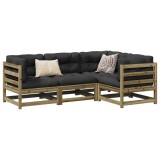 vidaXL Set canapele de grădină, 4 piese, lemn de pin tratat 3299411