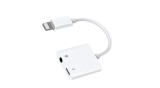 Joyroom adaptor Lightning universal - mini-jack de 3,5 mm cu port de &icirc;ncărcare, alb (S-Y105)