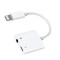 Joyroom adaptor Lightning universal - mini-jack de 3,5 mm cu port de &icirc;ncărcare, alb (S-Y105)