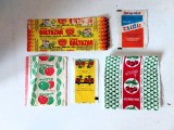 Lot 5 buc - Ambalaj guma de mestecat si bomboane, diverse, vechi, anii 80