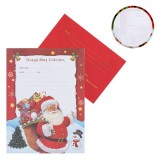 Set Activitati Craciun, Scrisoare si Plic, Multicolor, 17x23cm