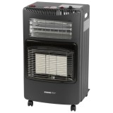 Incalzitor pe gaz, 2 in 1, ventilator electric, aprindere piezoelectrica, cu roti, furtun, regulator, 1.5-4.2 kW, 110-305 g/h, Strend Pro