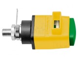 Clemă de laborator galben-verde 60VDC 16A
