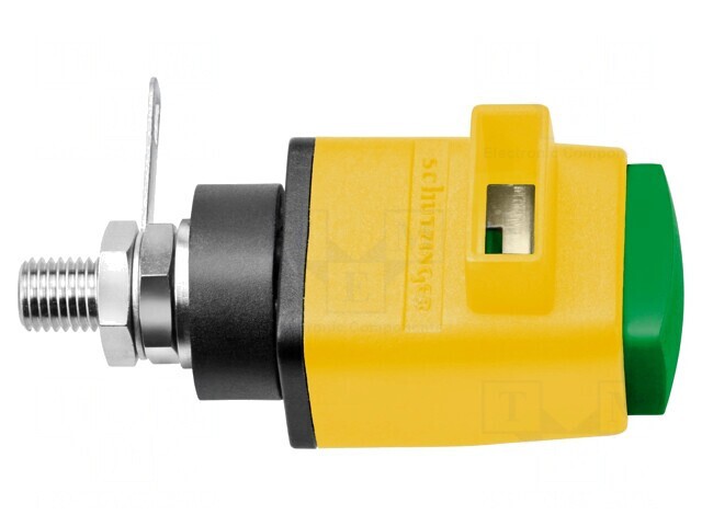 Clemă de laborator galben-verde 60VDC 16A