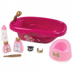 Set de baie Papusi Copii cu 9 accesorii Smoby Baby Nurse foto