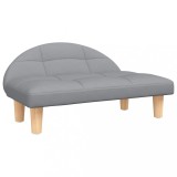 Pat de caini, gri deschis, 70x52x30 cm, material textil