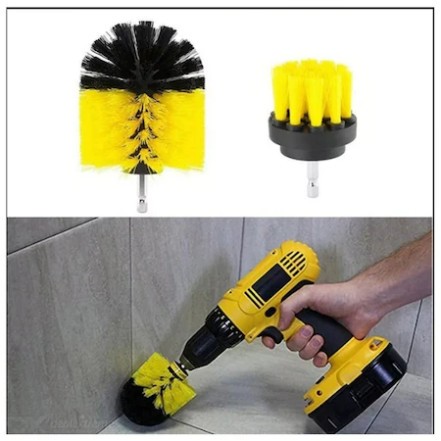 Set 3 perii decuratare cu adaptor pentru bormasina/autofiletanta, Quasar