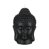 Lumanare decorativa 3D Buddha Face, 14 x 18 cm, parafina, Negru, General