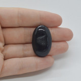 Cabochon agat negru druzy 31x19x7mm c88