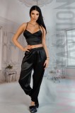 X721-1 Set 2 piese lenjerie tip pijama din bustiera si pantaloni lungi