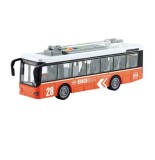 Autobuz cu sunete, lumini si functie usi deschise scara 1:16 portocaliu