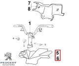 Cumpara ieftin Carena superioara ghidon originala Peugeot Ludix 10B One - Snake - Trend - Ludix 12 Blaster - Ludix 14 Classic - Elegance 2T 50cc (gri opac)