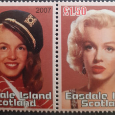 Easdale Island ,Marlyn Monroe actori actrita cantareata 2v.Mnh